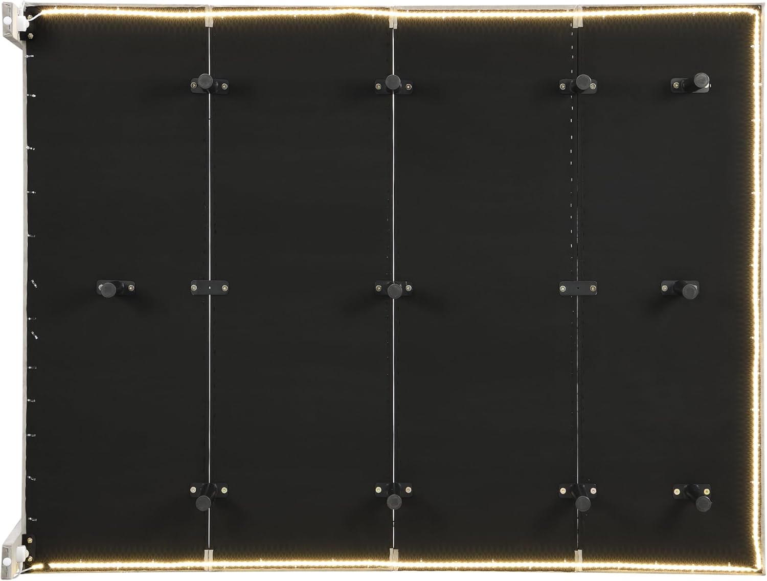 Merax Base de cama tapizada de terciopelo flotante tamaño Queen con sensor de luz y cabecero para adolescentes y adultos, color gris