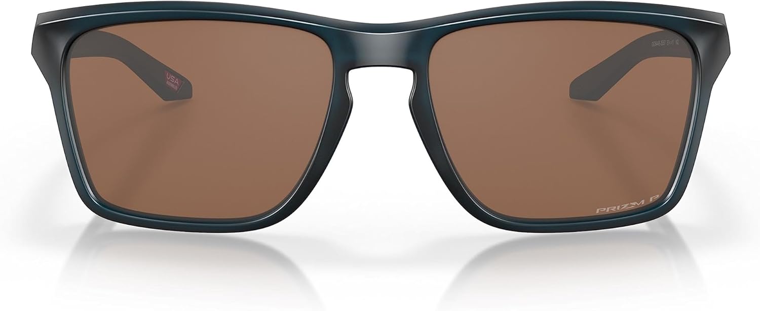 Oakley Gafas de sol para hombre, montura de tortuga marrón mate, lentes polarizadas de tungsteno Prizm, 2.362 in, Café mate