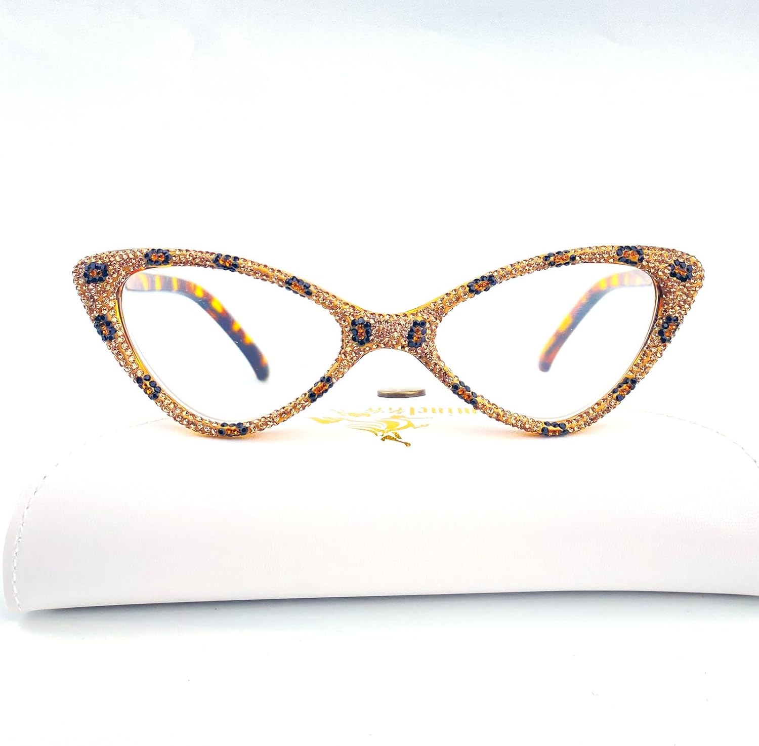 Gafas de lectura brillantes con diamantes de imitación para mujer, ojo de gato, bloqueo de luz azul, lupa para fiesta de diamantes