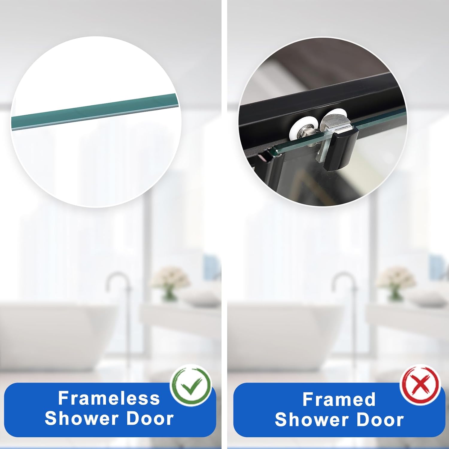 Ganchos para puerta de ducha de 12 pulgadas, ganchos de ducha para toallas, ganchos de ducha extendidos resistentes sin perforaciones, para puerta