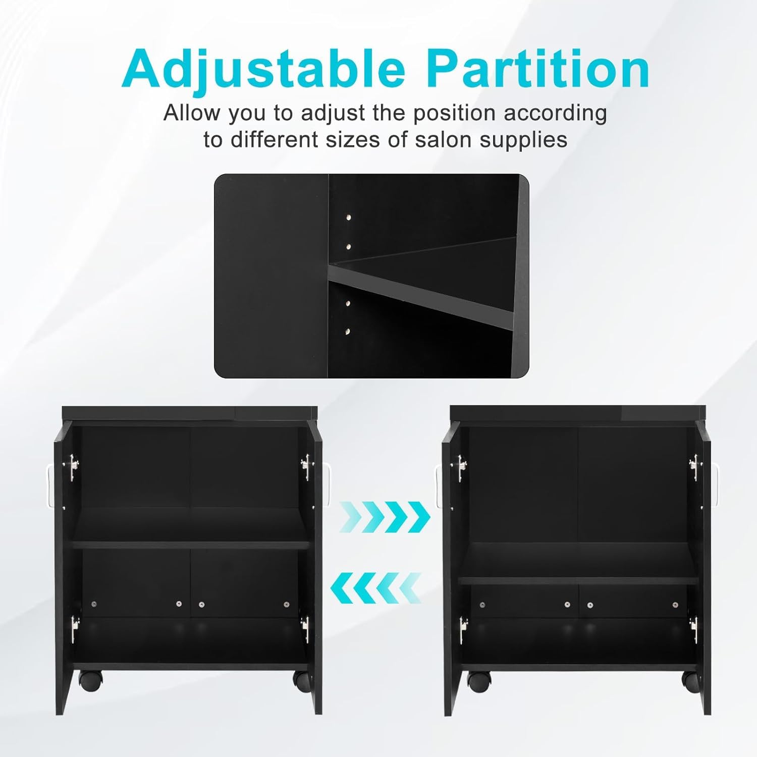Goujxcy Salon Station – Carrito de peluquería para estilistas, gabinete de almacenamiento de salón de belleza, estación de peluquería, equipo de spa