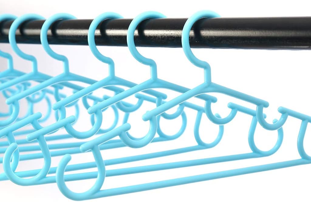 10 piezasjuego de percha tubular para ropa de bebé, perchas de plástico duradero para guardería, camisa, abrigo, pantalones, pantalones, trajes de