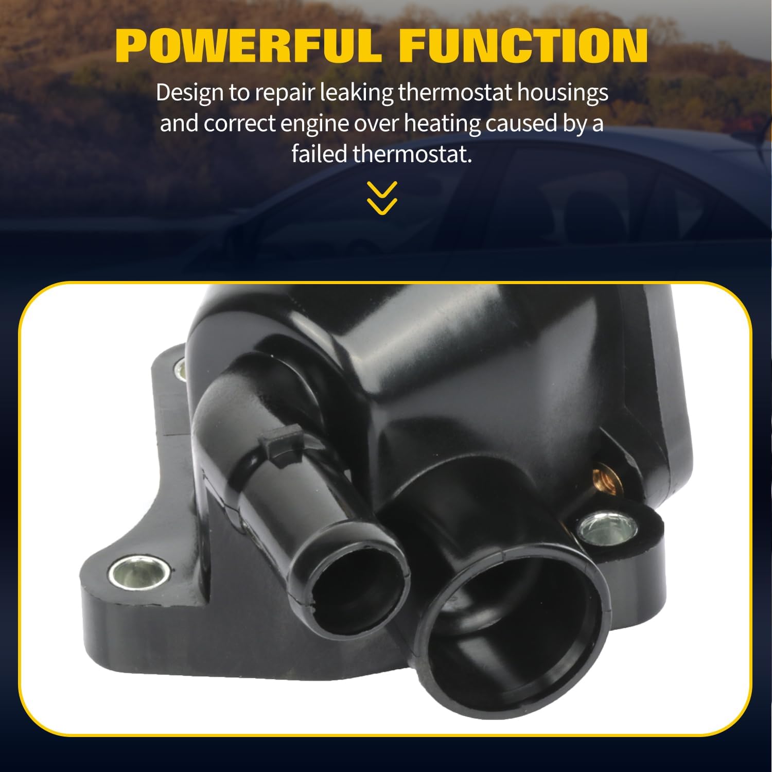 OCPTY Carcasa de termostato para Honda Accord 2003-2010, para Honda Civic 2006-2015, Honda CR-V 2007-2014 El conjunto de carcasa del termostato del
