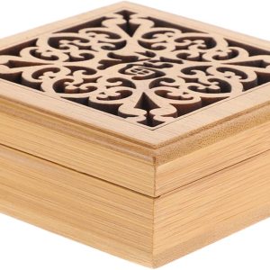 Garneck Caja de madera de agar, soporte para cono, decoración del hogar, accesorios de spa, quemador de incienso, incienso de bambú, quemador de Garneck Caja de madera de agar, soporte para cono, decoración del hogar, accesorios de spa, quemador de incienso, incienso de bambú, quemador de
