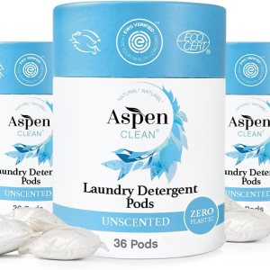 cápsulas de lavandería sin perfume y embalaje mejorado, cero plástico, vegano, detergente natural hipoalergénico para ropa, verificado por EWG – 36 cápsulas de lavandería sin perfume y embalaje mejorado, cero plástico, vegano, detergente natural hipoalergénico para ropa, verificado por EWG – 36