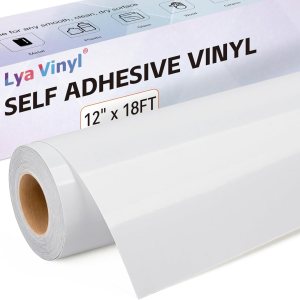 Lya Vinyl Vinilo permanente blanco brillante, rollo de vinilo de 12 pulgadas x 18 pies, rollo de vinilo adhesivo blanco brillante para silueta, Lya Vinyl Vinilo permanente blanco brillante, rollo de vinilo de 12 pulgadas x 18 pies, rollo de vinilo adhesivo blanco brillante para silueta,