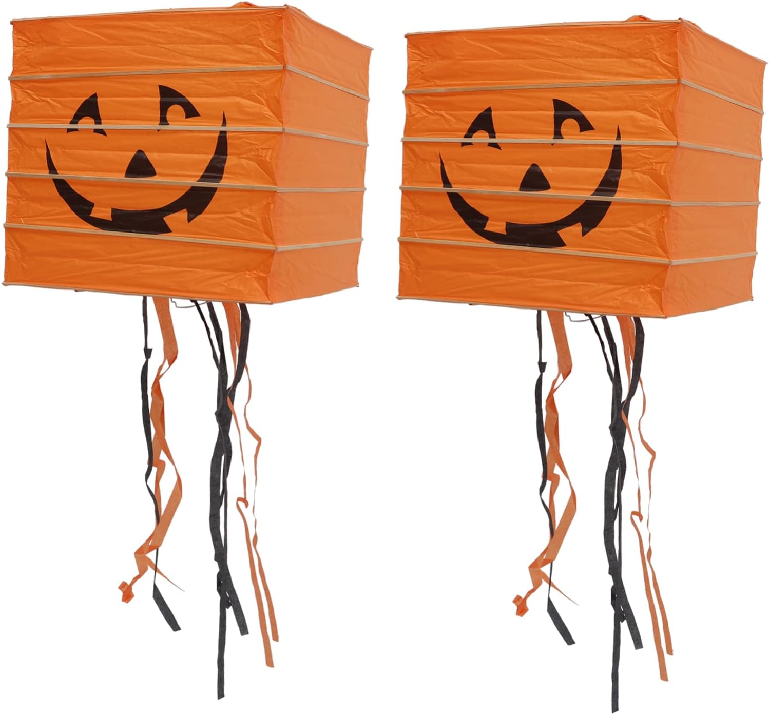 ABOOFAN 2 linternas de papel de Halloween para fiesta de Halloween, bolsa de papel, faroles de Halloween, faroles, bolas, decoraciones, lámparas de