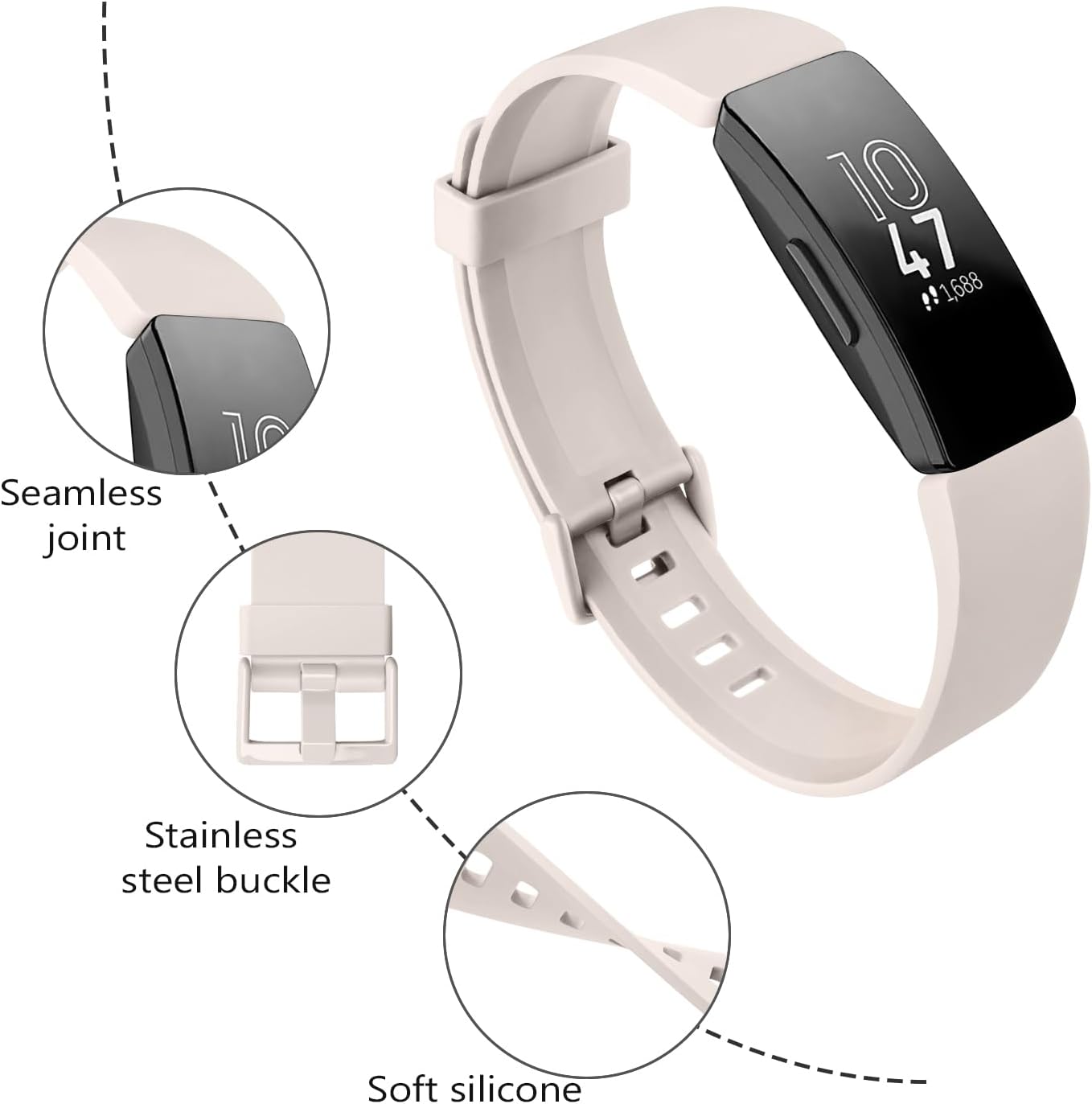 Paquete de 3 correas de repuesto compatibles con Fitbit Inspire 2Fitbit Inspire HRFitbit InspireFitbit Ace 2, accesorio ajustable, pulsera deportiva