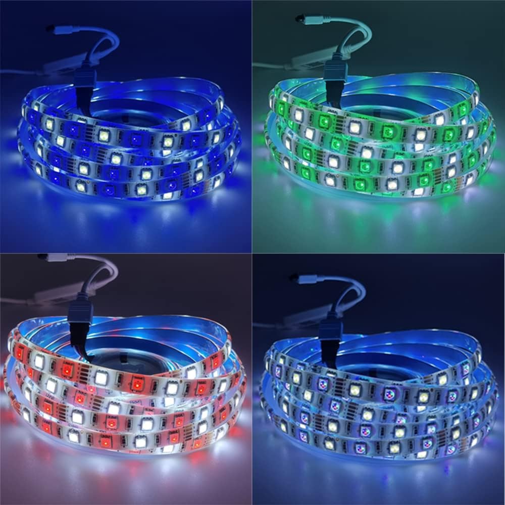5050 RGBW RGB+blanco frío (6000K-7000K) 150RGB+150White LED 16.4 ft 16.4ft 60LEDsm Cinta LED multicolor IP65 revestimiento de silicona impermeable