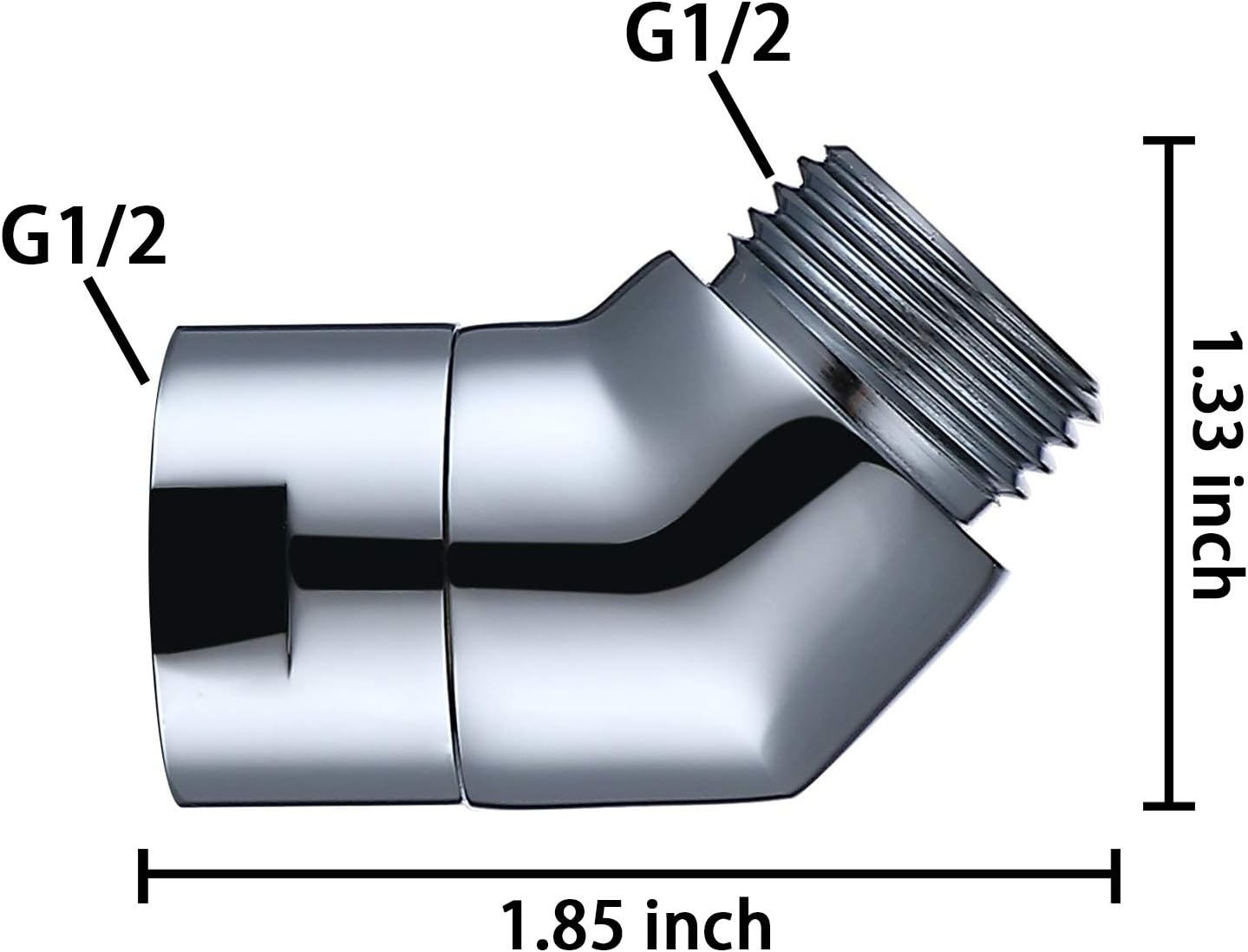 Adaptador de codo de ducha de mano, adaptador de codo de cabezal de ducha (135 grados)
