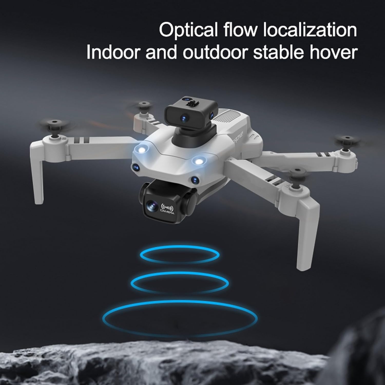 2023 nuevo dron WiFi FPV con cámara dual 1080P HD modo de retención de altitud plegable RC Drone Quadcopter Circle Fly, ruta volar, retención de