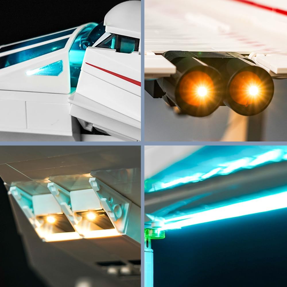 BrickBling Iluminación LED para Lego Concorde, kit de luz creativa compatible con Lego 10318-No incluye modelo