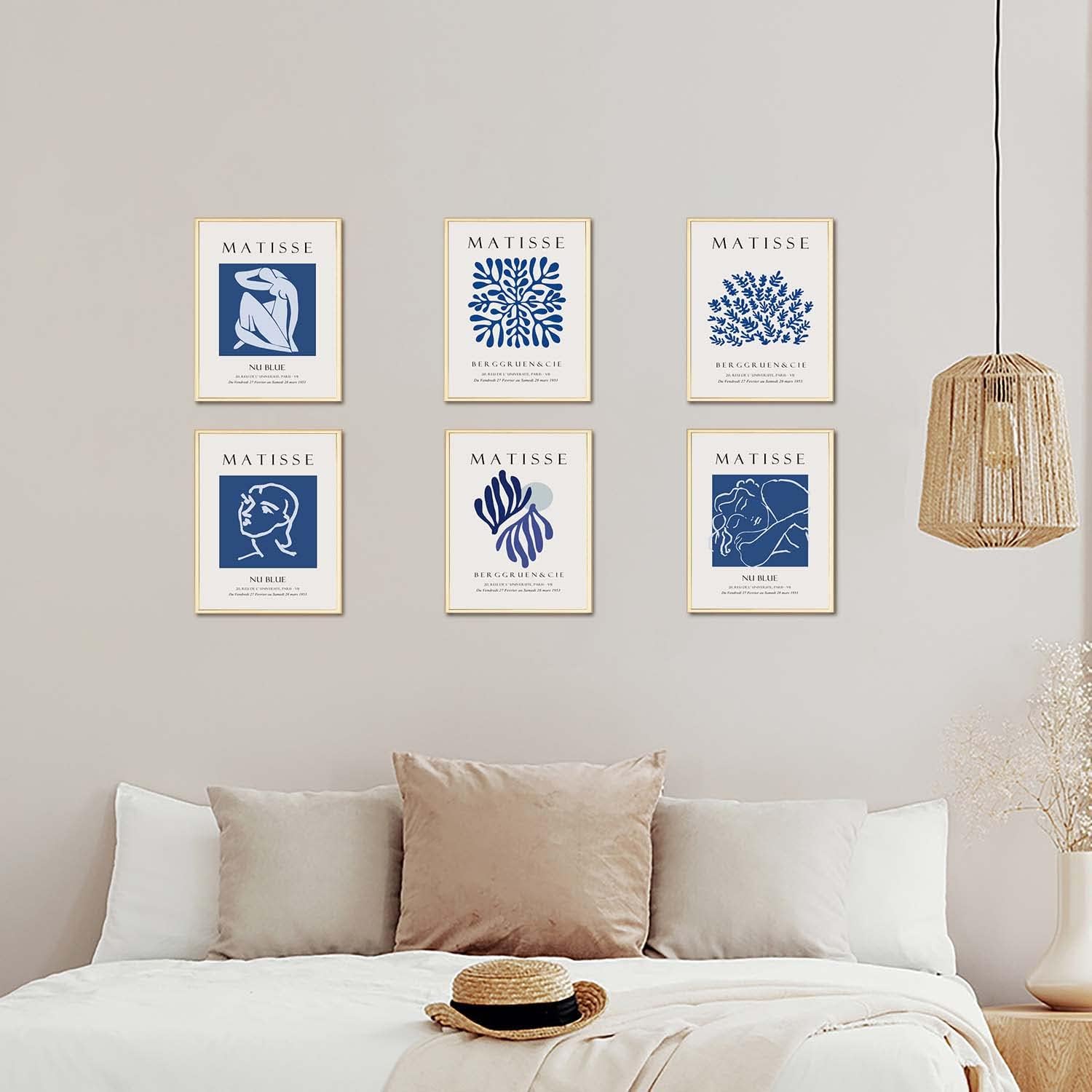 znxuey Póster e impresiones artísticas estéticas de Matisse para decoración de pared, póster e impresiones de arte abstracto estético de Matisse