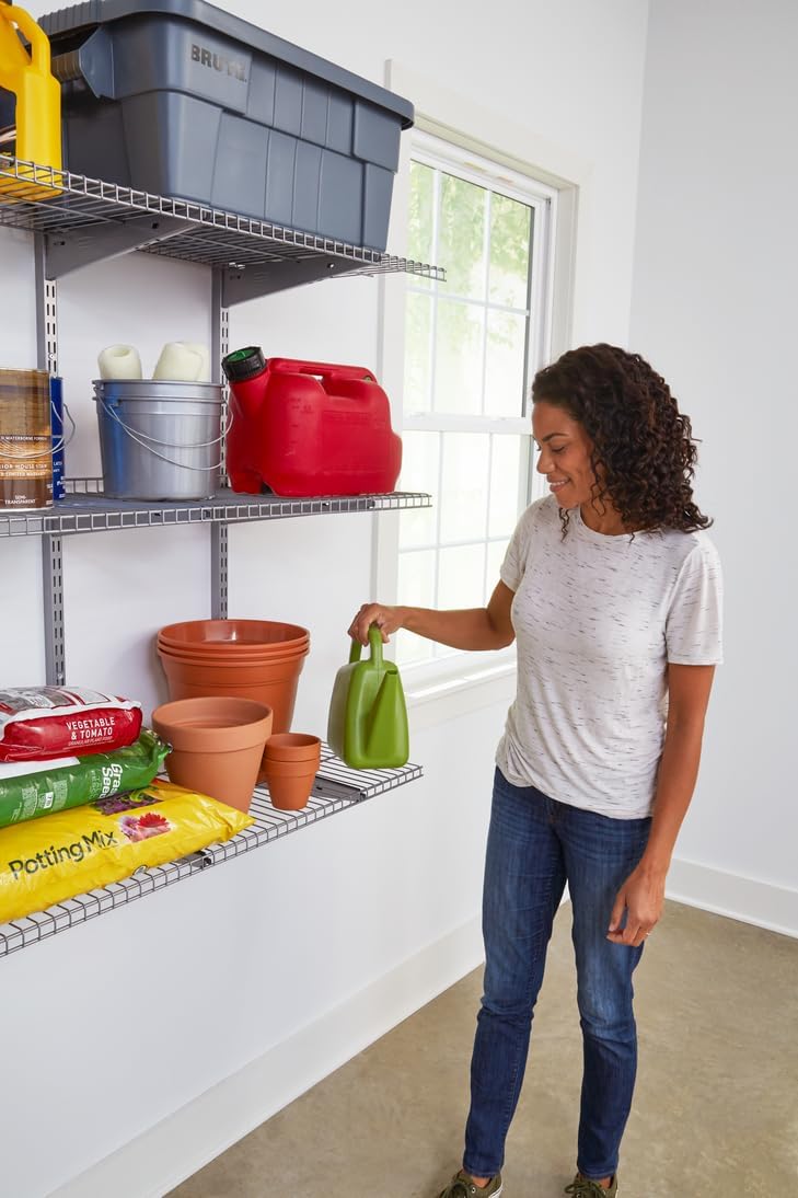 Rubbermaid Fasttrack Rail Storage – Kit de 3 estantes de 48 x 12 pulgadas, 350 libras por estante, para el hogar, garaje, cobertizoorganización de