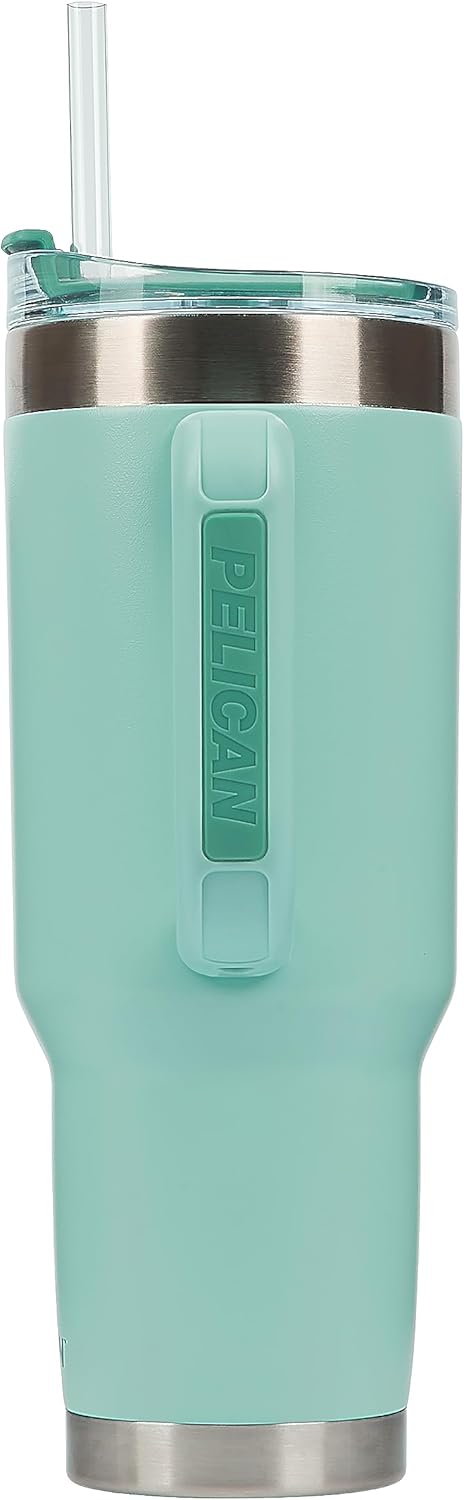 Pelican Hydration Pelican Porter – Vaso aislado al vacío de 40 onzas, acero inoxidable reciclado de doble pared de viaje con doble tapa, taza de