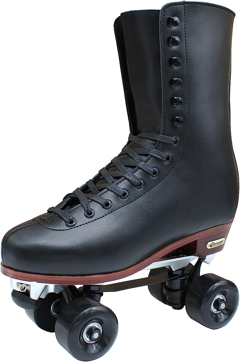 Chicago Skates Premium Lifestyle – Patines de piel y gamuza para hombre, color negro