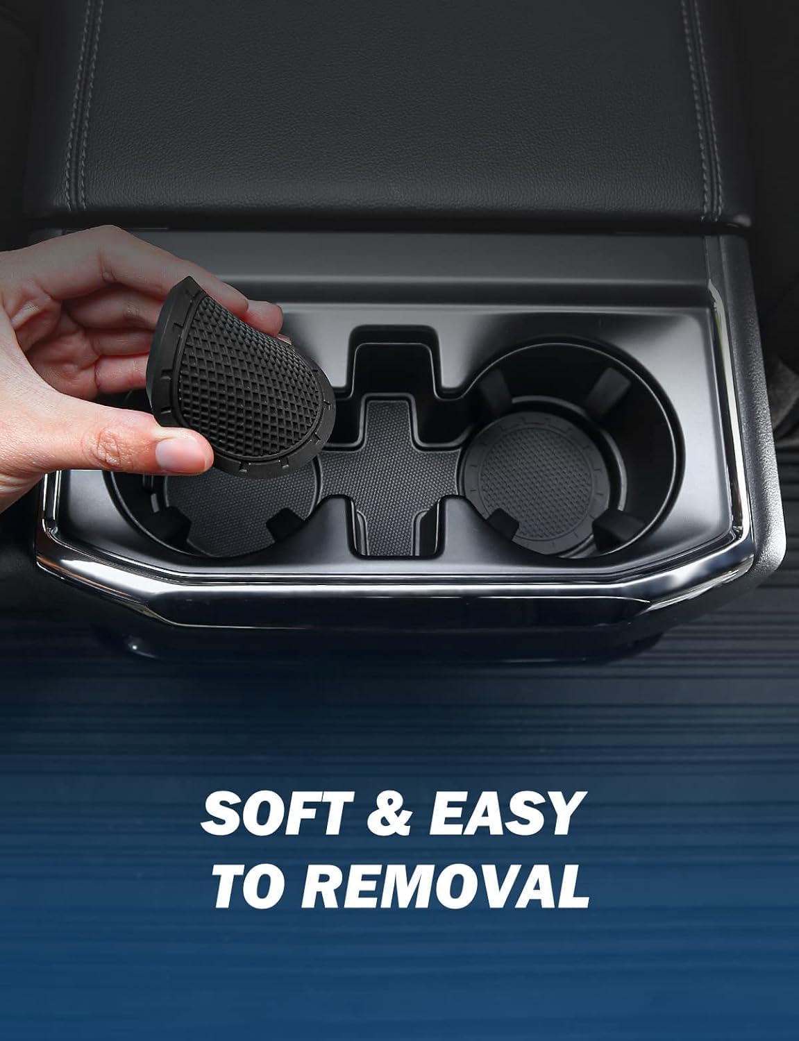 JOYTUTUS Portavasos para automóvil, paquete de 2 posavasos universales antideslizantes a prueba de golpes, portavasos de PVC de 2.75 pulgadas,