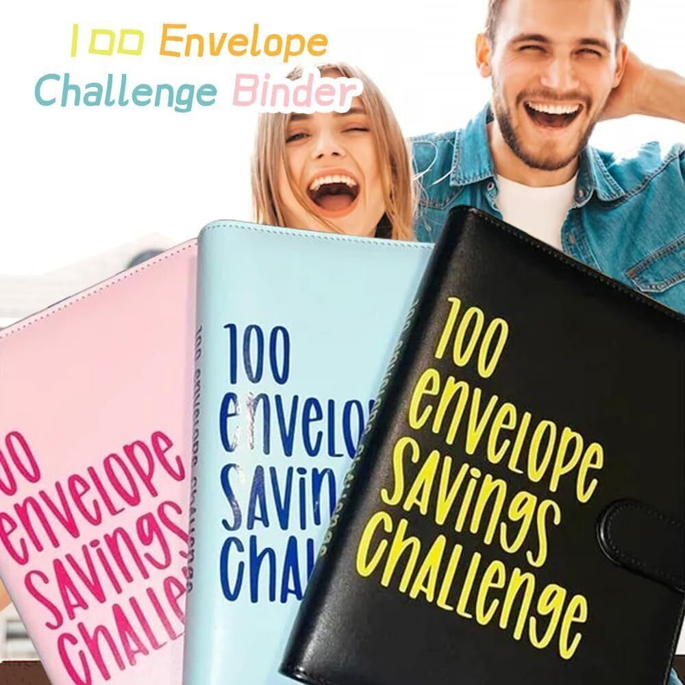 Carpeta de 100 sobres reutilizables para presupuestos y ahorros, forma fácil y divertida de ahorrar $5,050 hojas de gastos para presupuestos y