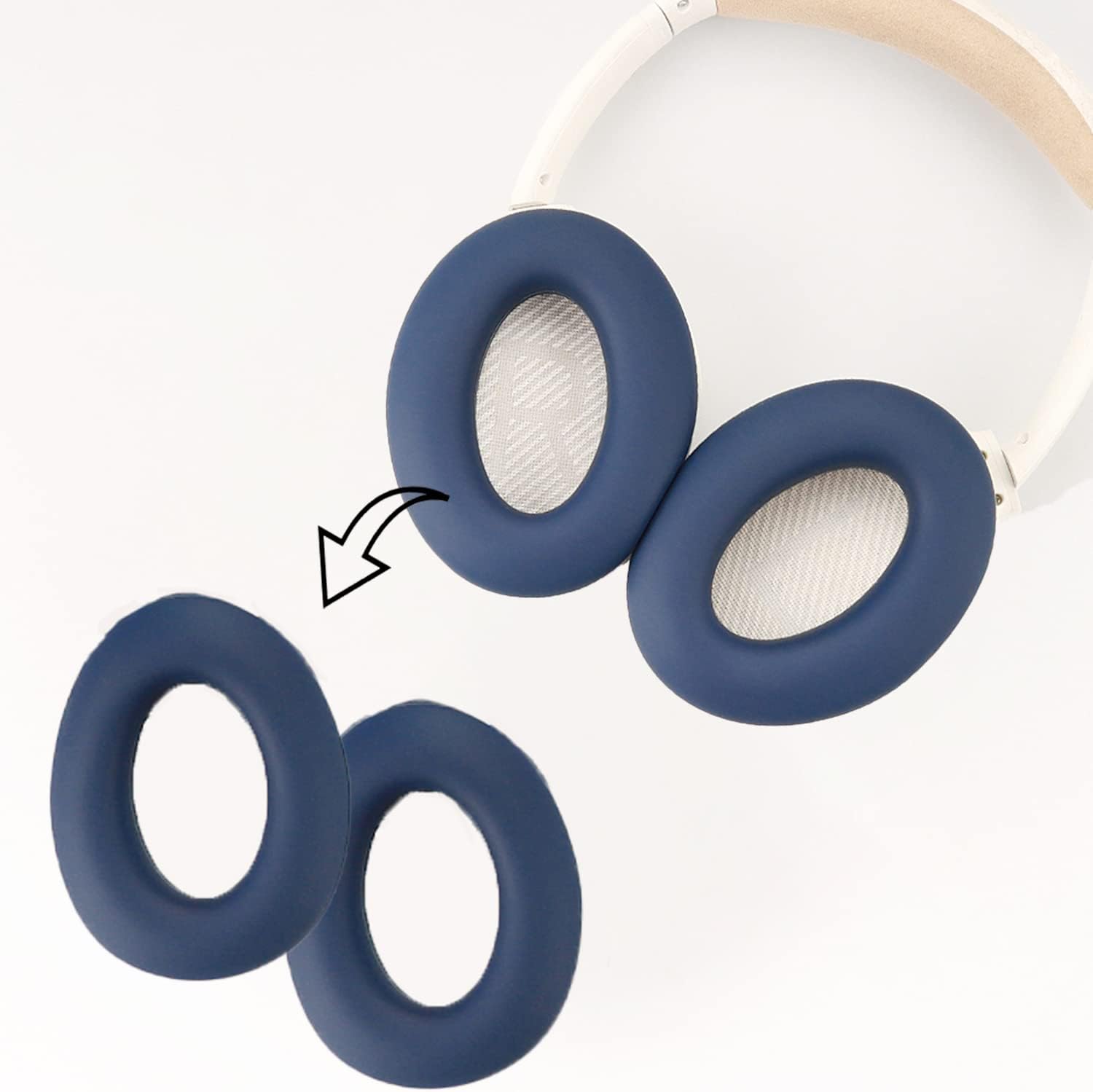 Adhiper Almohadillas protectoras de silicona para auriculares Bose QuietComfort 15 QC25 QC35 QC45, a prueba de sudor y lavables, para QC15, 25, 35,