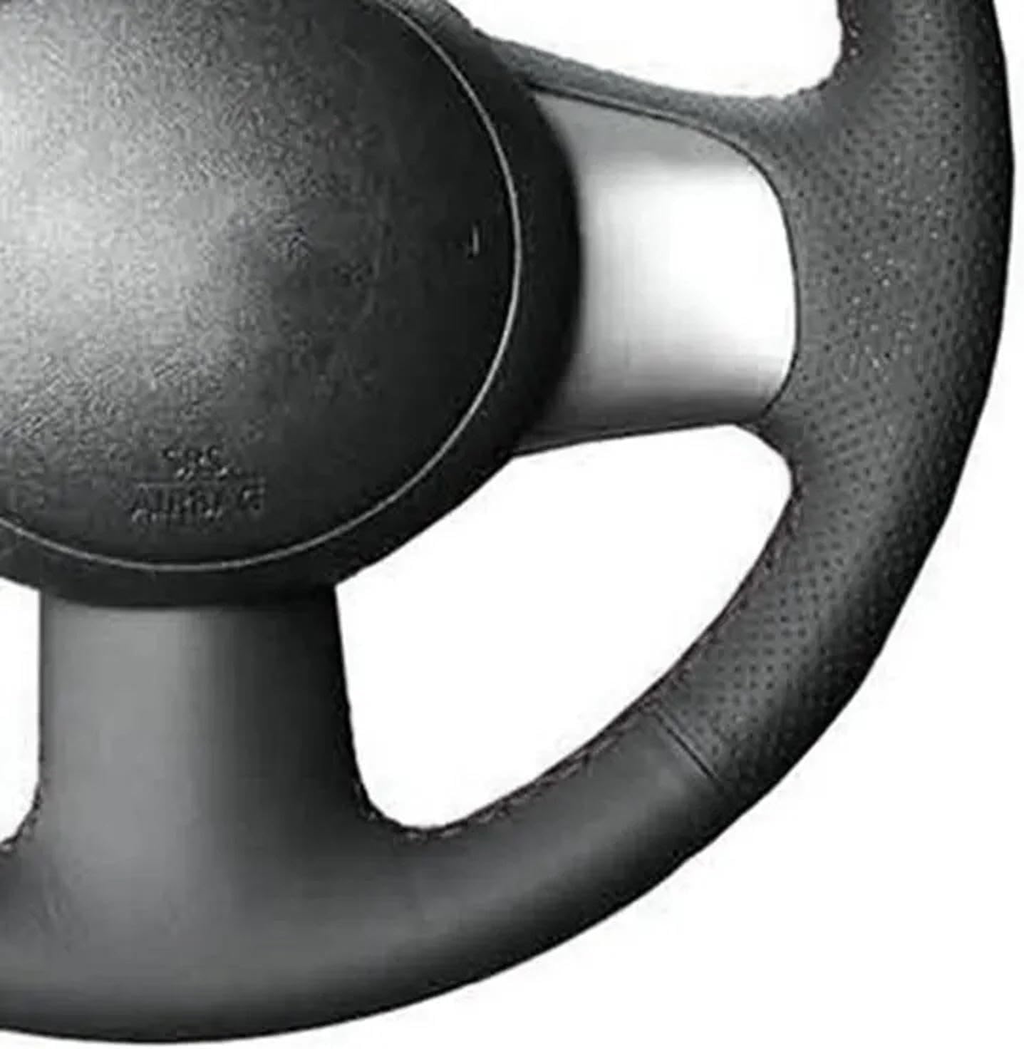 Cubierta de volante de coche de cuero de microfibra negra cosida a mano, ajuste para Nissan March Sunny Versa 2013 Almera accesorios de coche