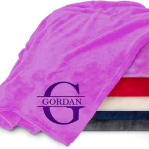 Mantas personalizadas para adultos con nombre personalizado y monograma inicial Manta personalizada para él y ella Manta de vellón súper suave y Mantas personalizadas para adultos con nombre personalizado y monograma inicial Manta personalizada para él y ella Manta de vellón súper suave y