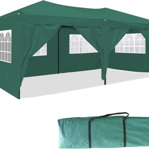 Cenador desplegable de 10 x 20 pies con 6 paredes laterales extraíbles y bolsa de transporte, impermeable, anti-UV, tienda de campaña para fiestas, Cenador desplegable de 10 x 20 pies con 6 paredes laterales extraíbles y bolsa de transporte, impermeable, anti-UV, tienda de campaña para fiestas,