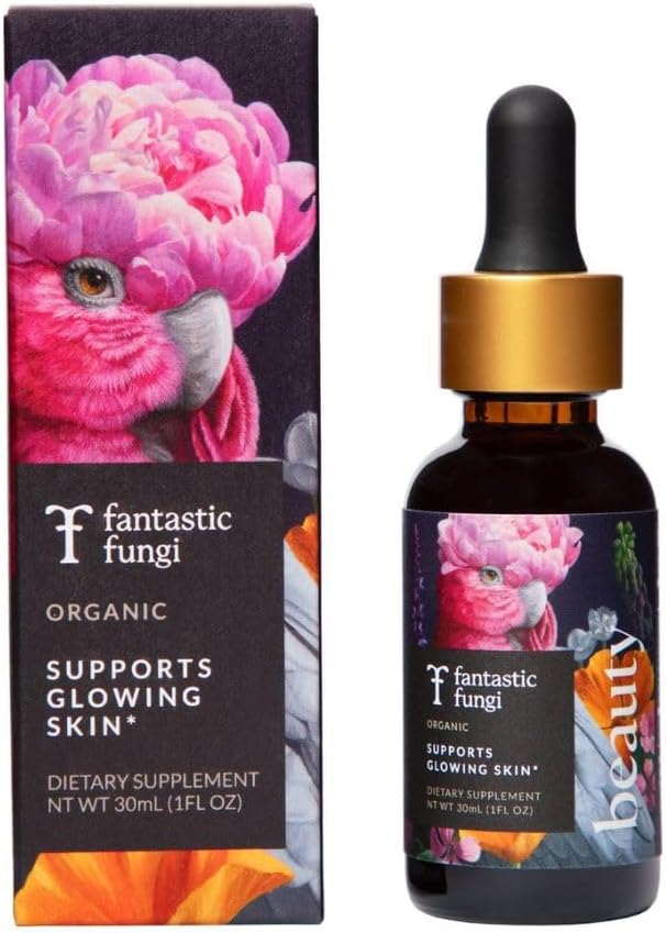 Gotas de hongos de belleza  Tremella y Chaga orgánicos  Apoya la piel resplandeciente*