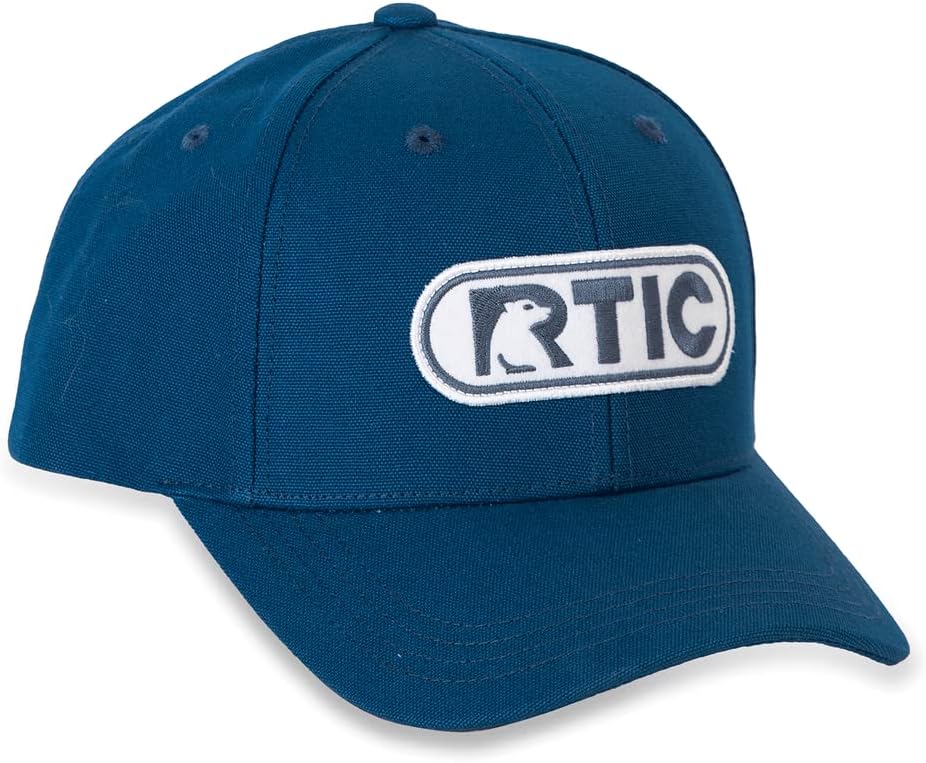 RTIC Gorra de béisbol con logotipo, gorra de algodón ajustable con parte trasera de malla transpirable para senderismo, pesca, campamento, deportes