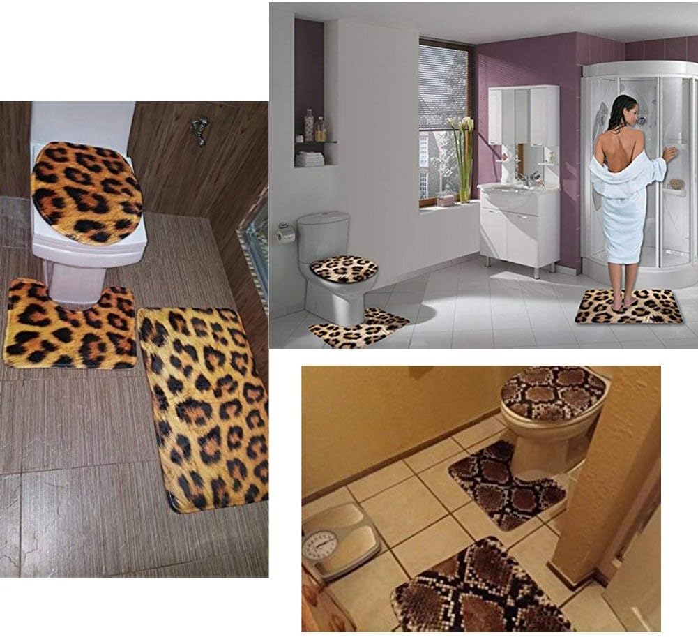 FOR U DESIGNS Juego de 3 alfombras de baño con estampado de baloncesto de fuego, alfombra absorbente con pedestal + cubierta de tapa de inodoro +