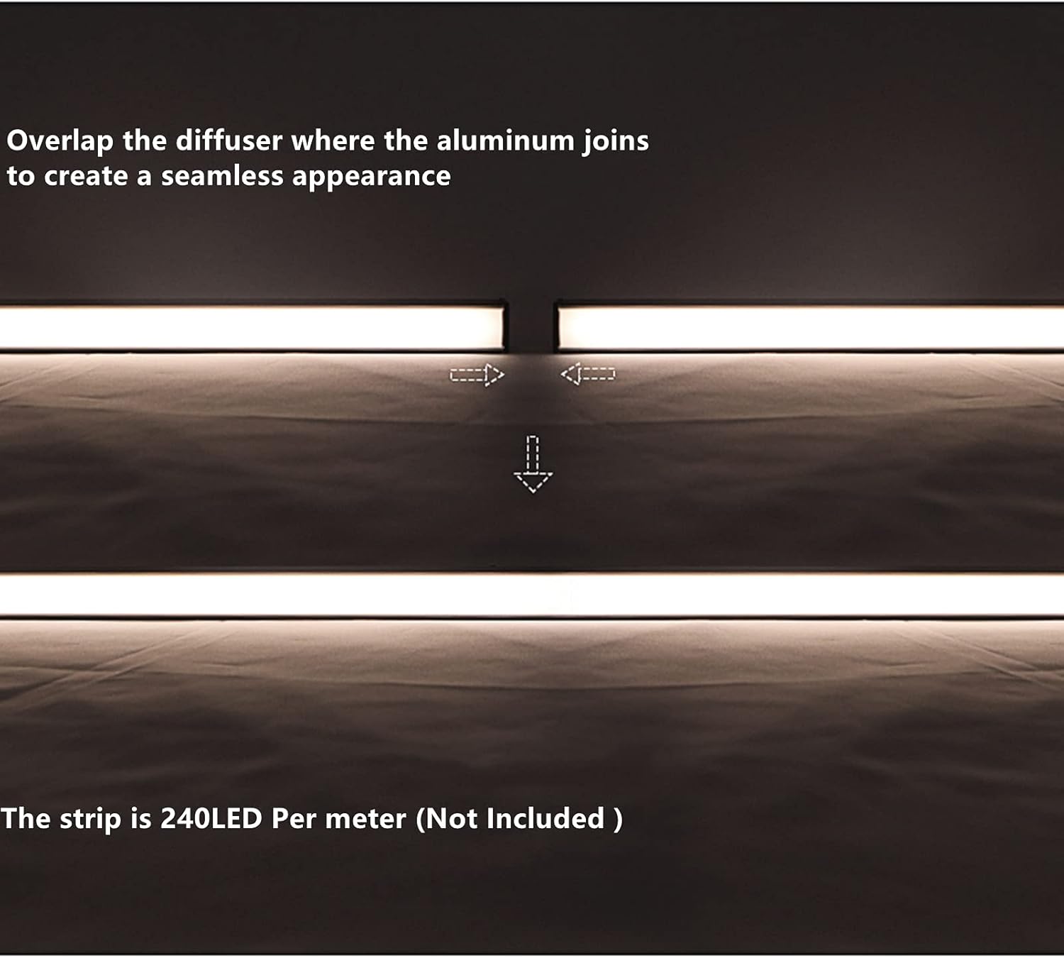 THMOOTHER Paquete de 6 tiras LED de aluminio montadas en superficie de 16 pulgadas con difusor anti UV, mejora tu iluminación con estilo y