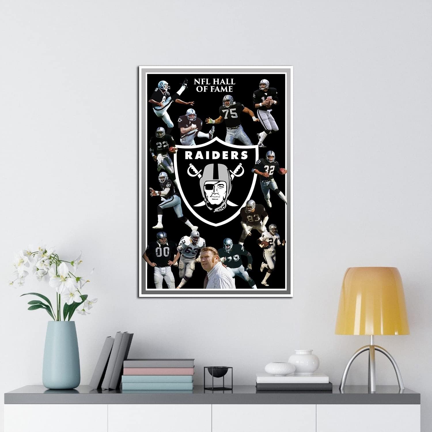 Póster de fútbol americano de Los Vegas City Sports Raiders en lienzo impreso para decoración de pared, arte de sala de estar, póster para
