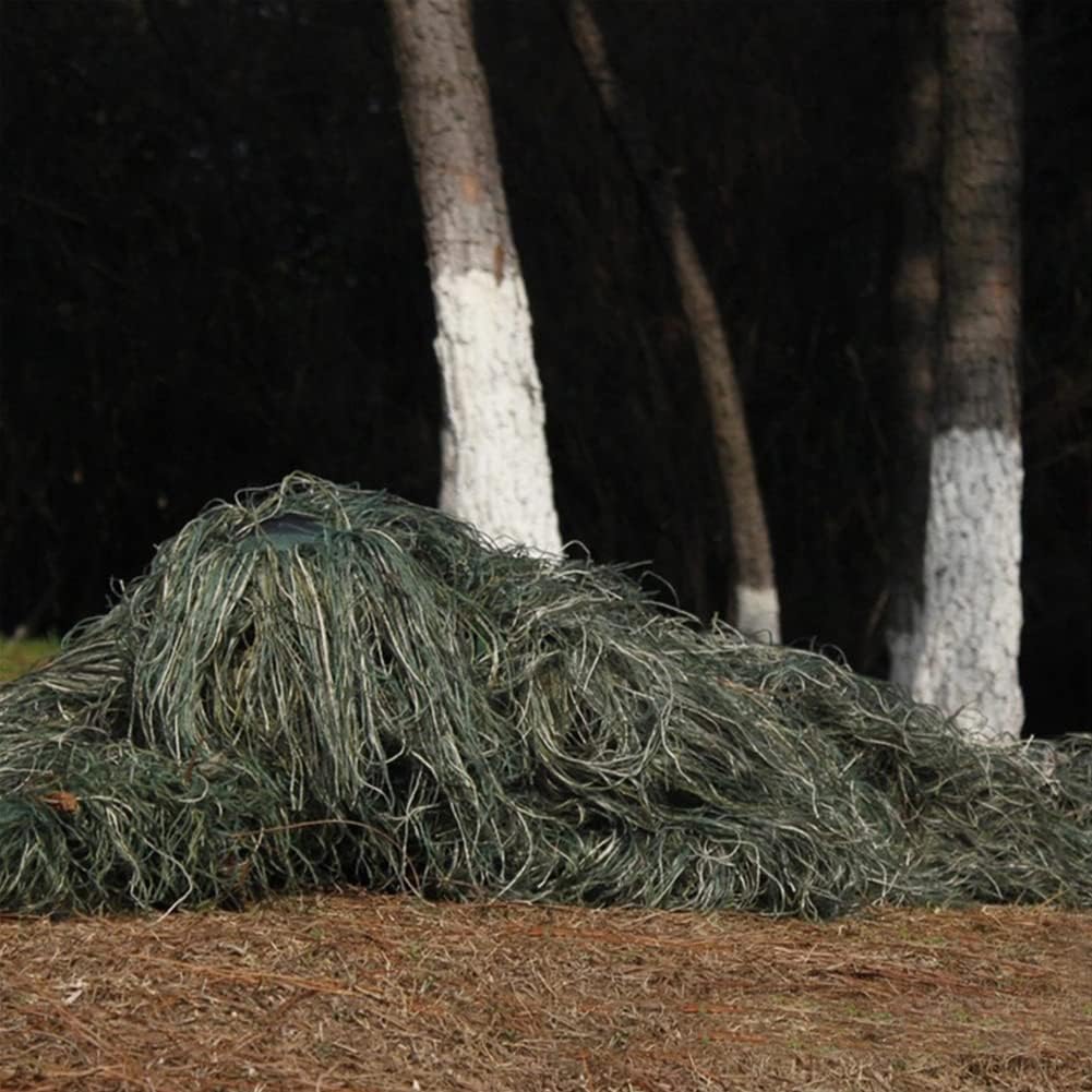 Sibosen Traje Ghillie 5 en 1  Ropa de caza de camuflaje 3D que incluye chaqueta, pantalones, capucha, bolsa de transporte