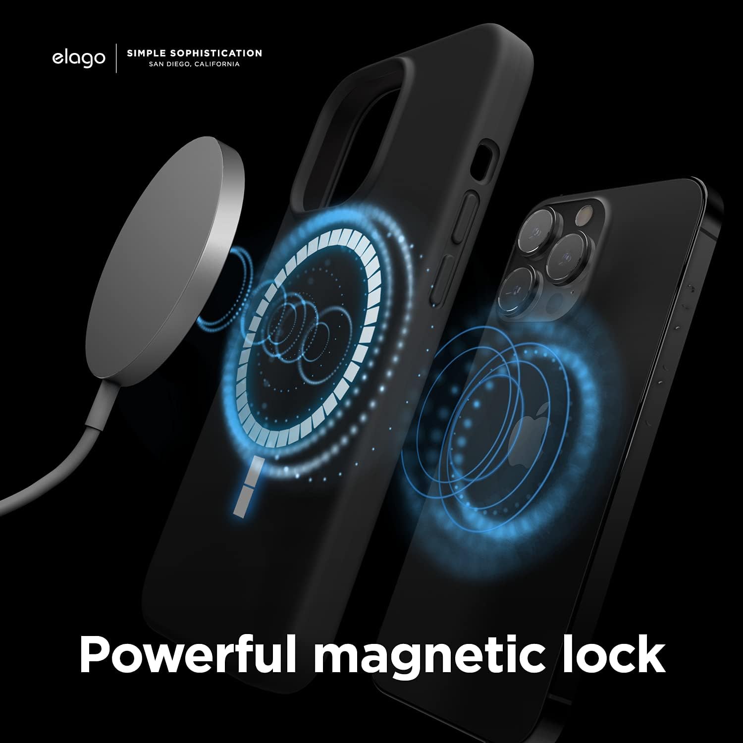 elago Funda magnética compatible con MagSafe y iPhone 13 Pro de 6.1 pulgadas, imanes integrados, silicona líquida, funda protectora, compatible con