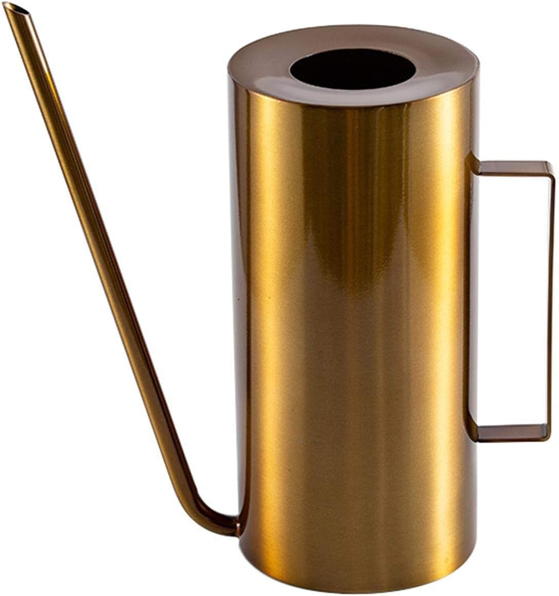 Aspersor de latón para interiores y exteriores, acero de metal de 1.5 L, estilo retro, para el hogar, riego de agua (amarillo, tamaño único)