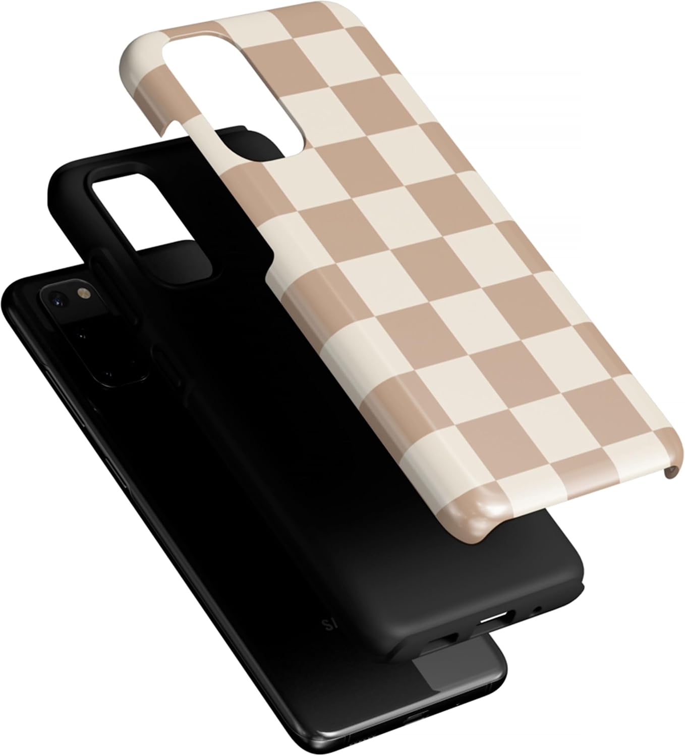 Casely Galaxy S20  Fit Check  Funda para Samsung con tablero de ajedrez neutro esencialGalaxy S20