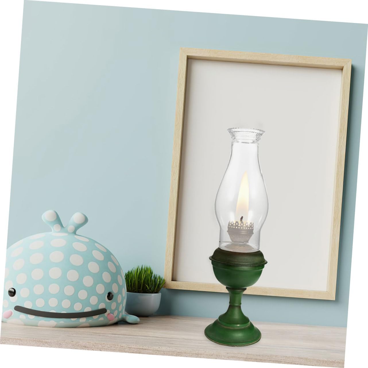 Angoily 2 unids vintage lámpara lámpara accesorios vintage pantalla lámpara de vidrio lámpara de queroseno chimenea de vidrio pequeña lámpara aceite