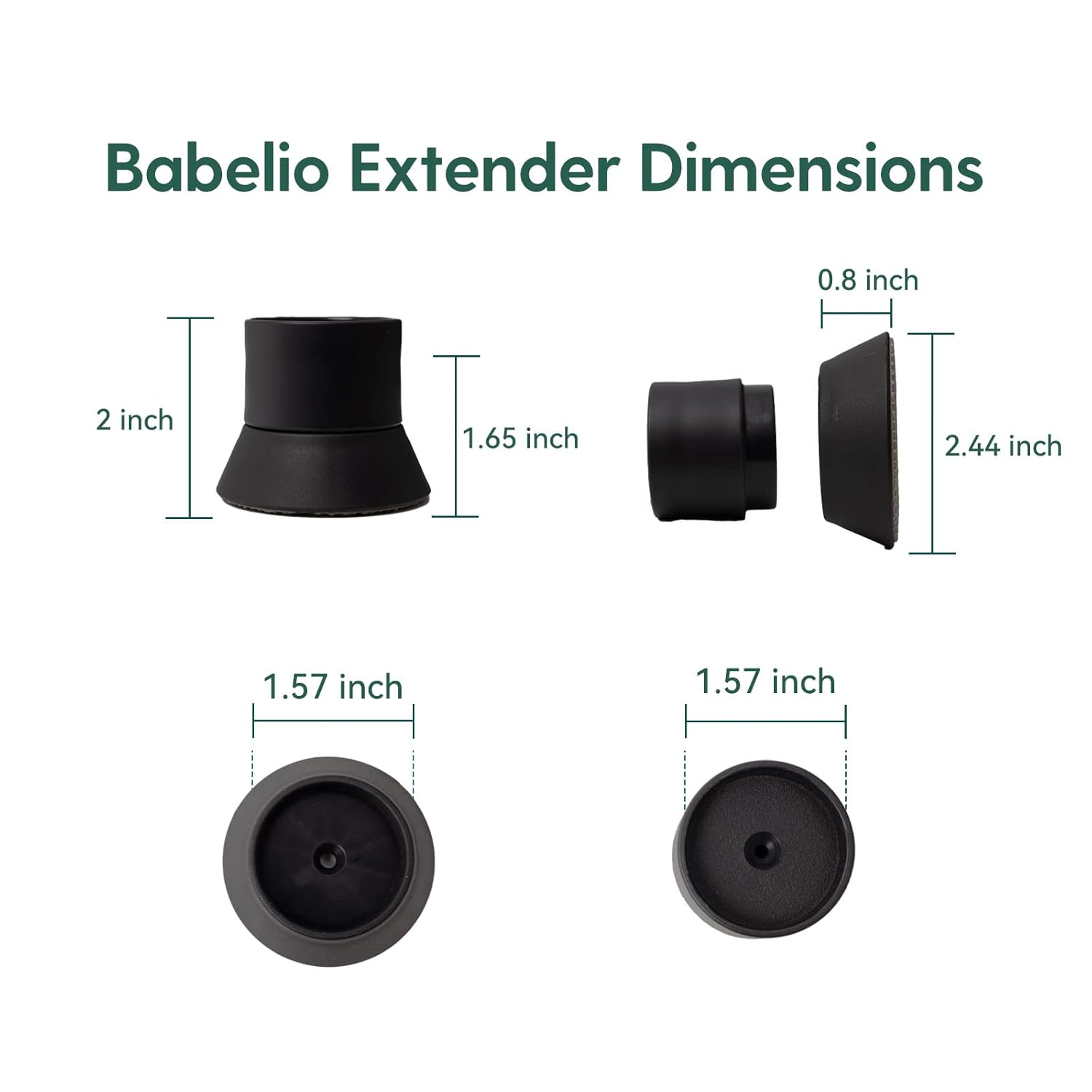 Babelio Protector de pared extensor de puerta para bebé, extiende puertas de seguridad para mascotas y perros, paquete de 4 puertas montadas a