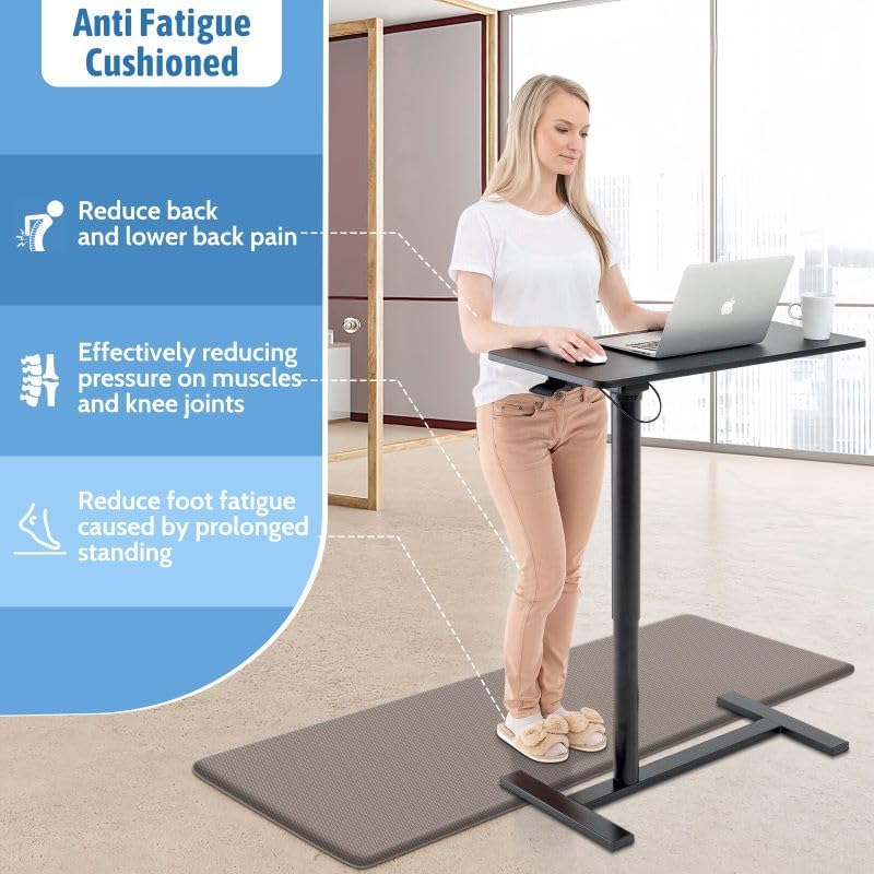 StepLively Tapete de cocina, 2 piezas de alfombras de cocina, tapetes de cocina acolchados para piso, tapete antifatiga, juego de alfombras de