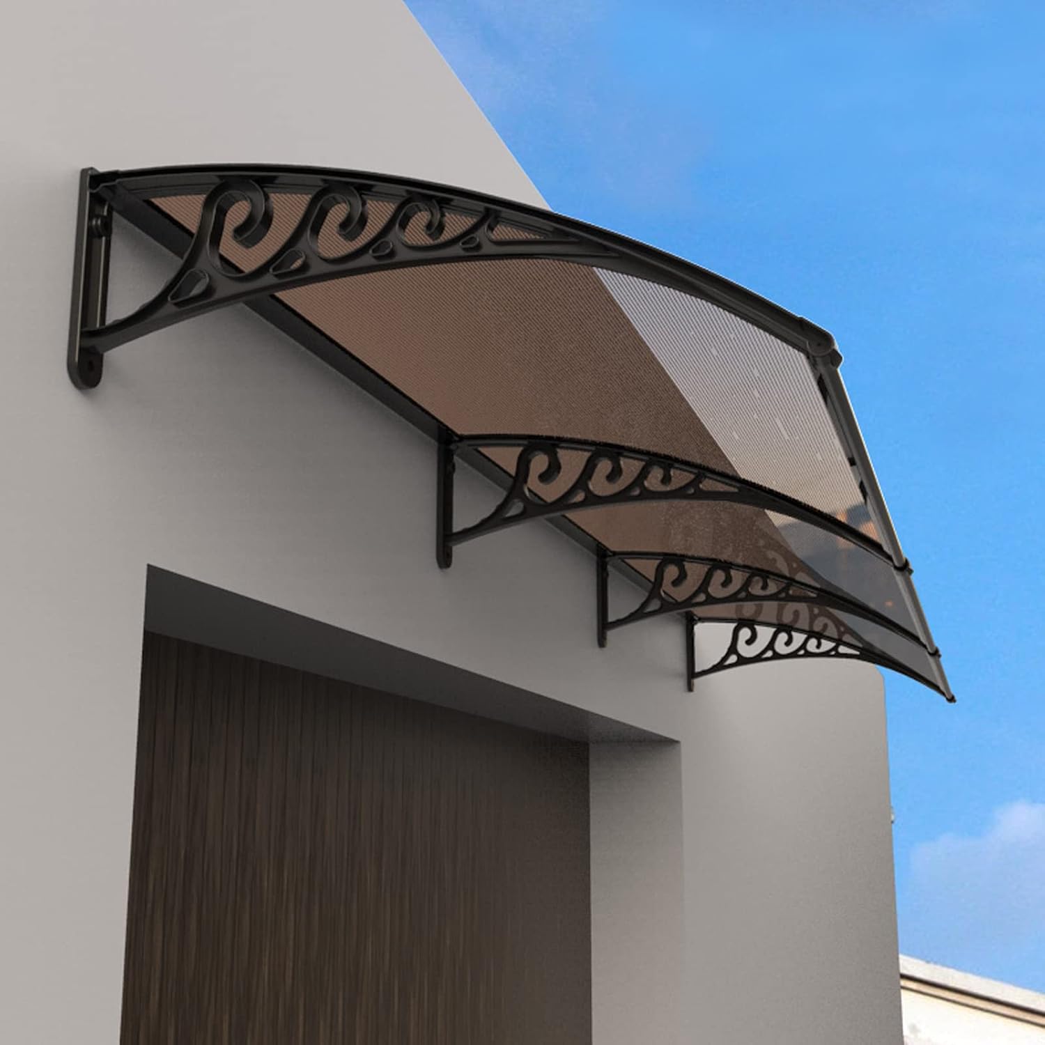 Toldo de ventana para puerta delantera, toldo de muebles de jardín, protección contra la lluvia UV, lámina hueca de policarbonato de una pieza,