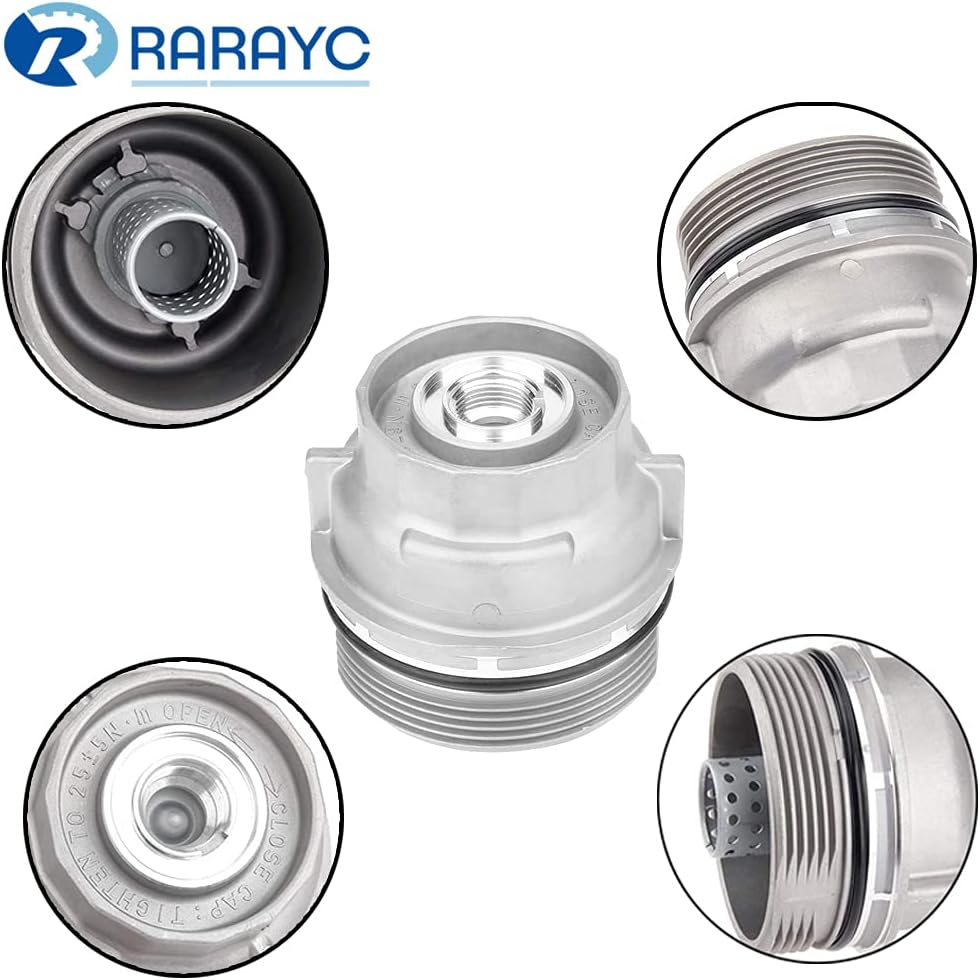 Tapa de carcasa del filtro de aceite + enchufe compatible con Toyota Replace 15620-31060 15643-31050 1562031060 1564331050