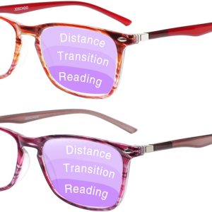 JOSCHOO Paquete de 2 lentes progresivos de lectura multienfoque con bloqueo de luz azul para mujeres y hombres JOSCHOO Paquete de 2 lentes progresivos de lectura multienfoque con bloqueo de luz azul para mujeres y hombres