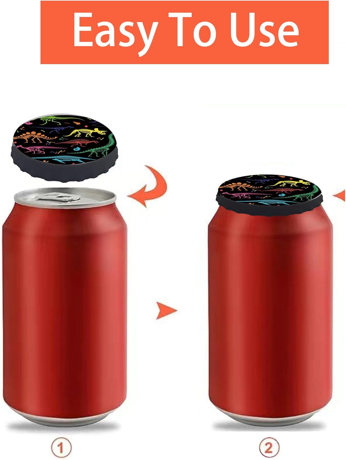 Tapas de silicona para latas de soda, paquete de 2 fundas reutilizables y duraderas para latas de silicona, tapón o protector para refrescos,