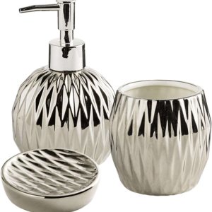 Dispensador de jabón de vidrio con bomba amplia, juego de accesorios de baño de cerámica, juego completo de baño, decoración moderna de baño, Dispensador de jabón de vidrio con bomba amplia, juego de accesorios de baño de cerámica, juego completo de baño, decoración moderna de baño,