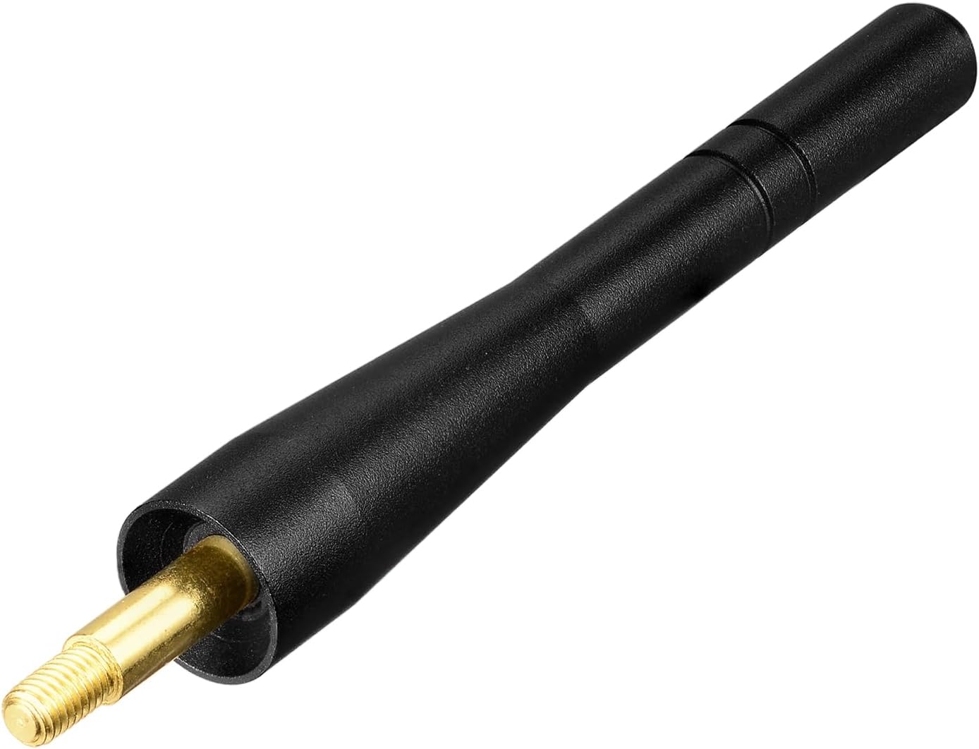 Mini antena de radio de coche de 4 pulgadas de repuesto de antena corta con tapas de vástago de válvula para Chevrolet Dodge Car Pickup Truck (negro)