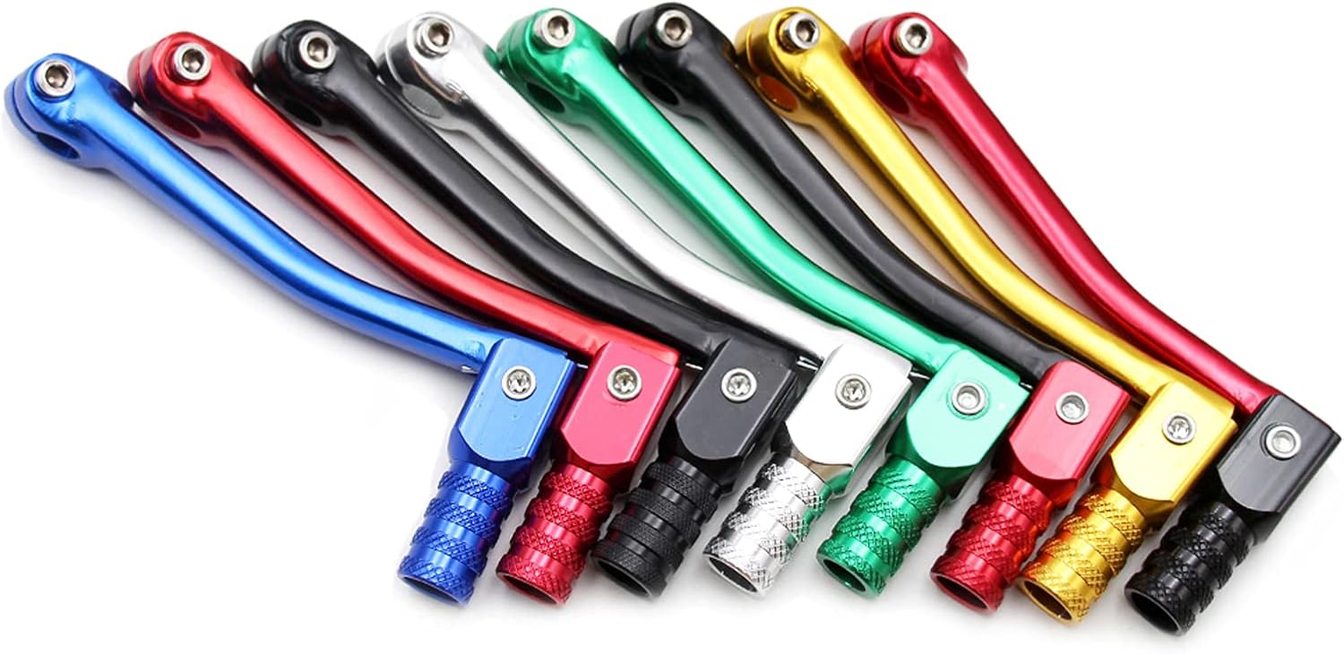 PRO BAT Manija de palanca de cambios de mano para motocicleta de 110 cc, 125 cc, 135 cc, 150 cc, 200 cc, 252 cc, cuatrimoto, ATV, buggy, rojo