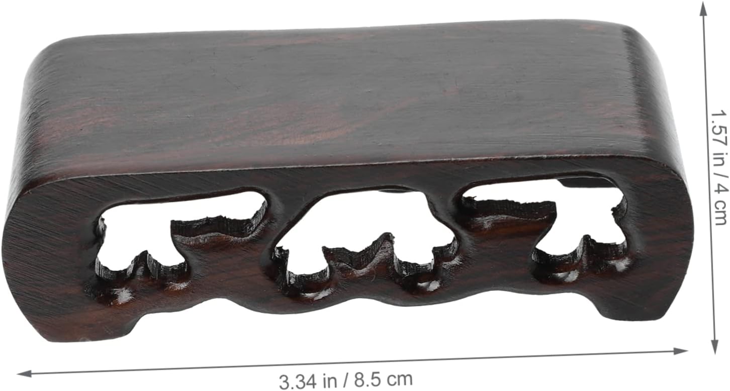 Base de tallado de raíz Base de madera Florero rectangular Soporte de exhibición de madera Soporte de jarrón oriental Soporte de base de madera