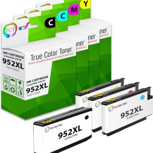 TCT Cartucho de tinta de repuesto compatible para HP 952XL F6U19AN L0S61AN L0S64AN L0S67AN funciona con impresoras HP OfficeJet 7740 8702 8715, Pro TCT Cartucho de tinta de repuesto compatible para HP 952XL F6U19AN L0S61AN L0S64AN L0S67AN funciona con impresoras HP OfficeJet 7740 8702 8715, Pro