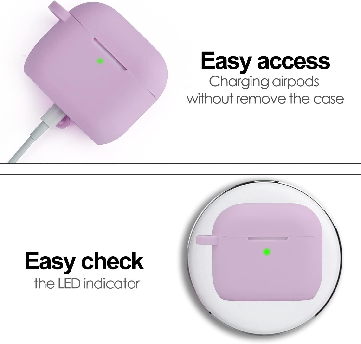 MOFREE – Funda protectora de silicona para Airpods 3 de 3 generación con llavero de elefante brillante compatible con Apple Airpods de 3 generación