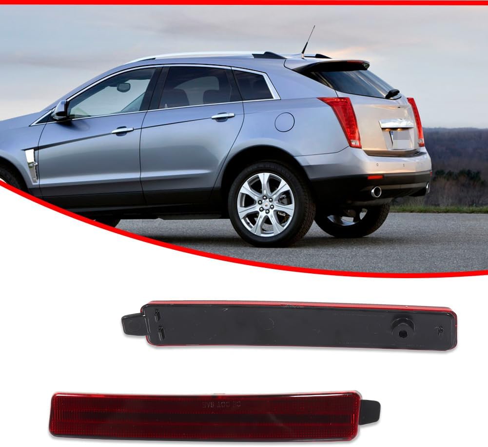 Lente roja Parachoques Trasero Reflector Luces de la Vivienda Conjunto de Lente para Cadillac SRX Chevrolet Traverse GMC Acadia Saturn Outlook