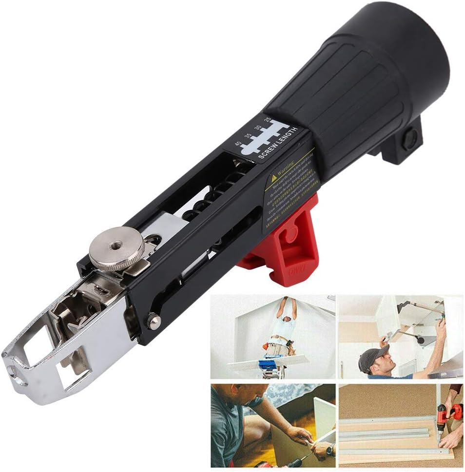 Pistola automática de clavos de cadena para carpintería, adaptador de cadena para taladro eléctrico, 1.791 in-5.709 in, rango de mandril automático,